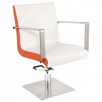 Gabbiano ROMA fotel fryzjerski biało-pomarańczowy dostępny w 48H