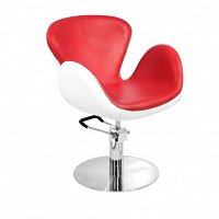 Gabbiano AMSTERDAM 1339 fotel do salonu fryzjerskiego czerwono-biały w 48H
