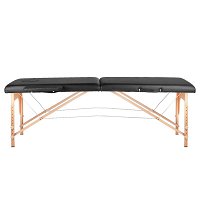 Activ Komfort 2 Wood Stół składany na pół do masażu (drewniany), segmentowy czarny