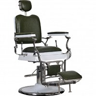 Italpro Barber Maestro fotel fryzjerski barberski zielony dostępny w 48h
