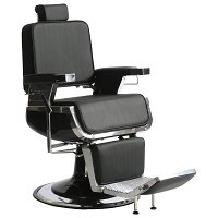 Super Salon DARK Fotel do salonu barberskiego, czarny dostępny w 48H