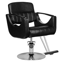 Hair System HS52 Fotel do salonu fryzjerskiego, czarny dostępny w 48h